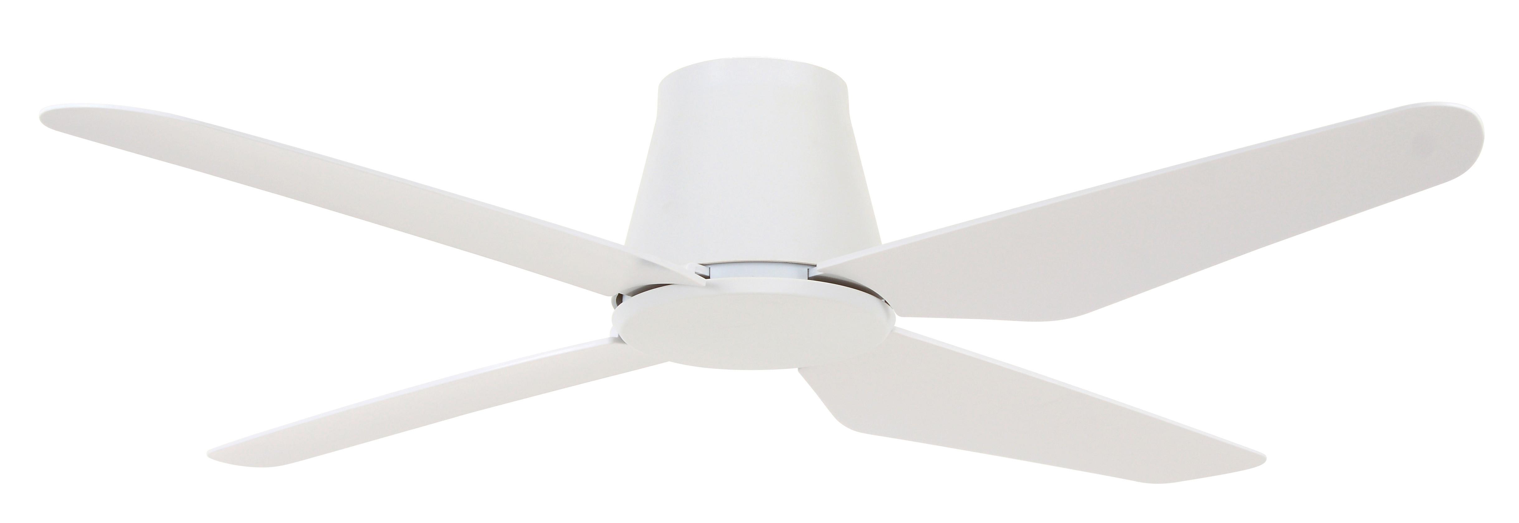Deckenventilator Lucciair Aria Weiß 4-Flügel, Geräuscharm - Weiß, Design, Kunststoff (122/21cm) - P & B