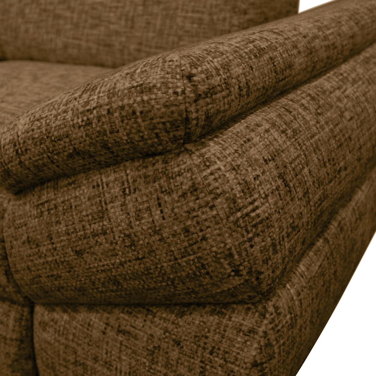 Ecksofa Imo Braun 201x274 cm - Schwarz/Braun, Design, Textil (201/274cm) - MID.YOU