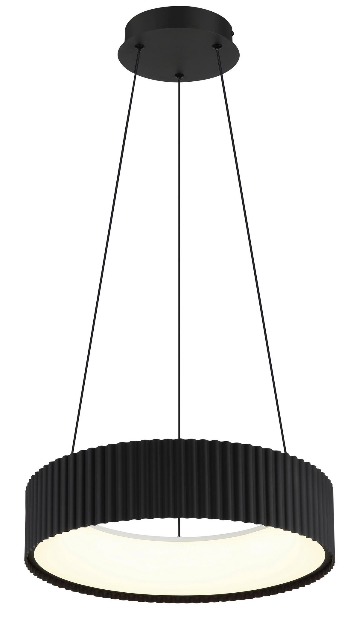ZÁVĚSNÉ LED SVÍTIDLO KEMP - bílá/černá, Basics, kov/plast (46/12cm) - Globo