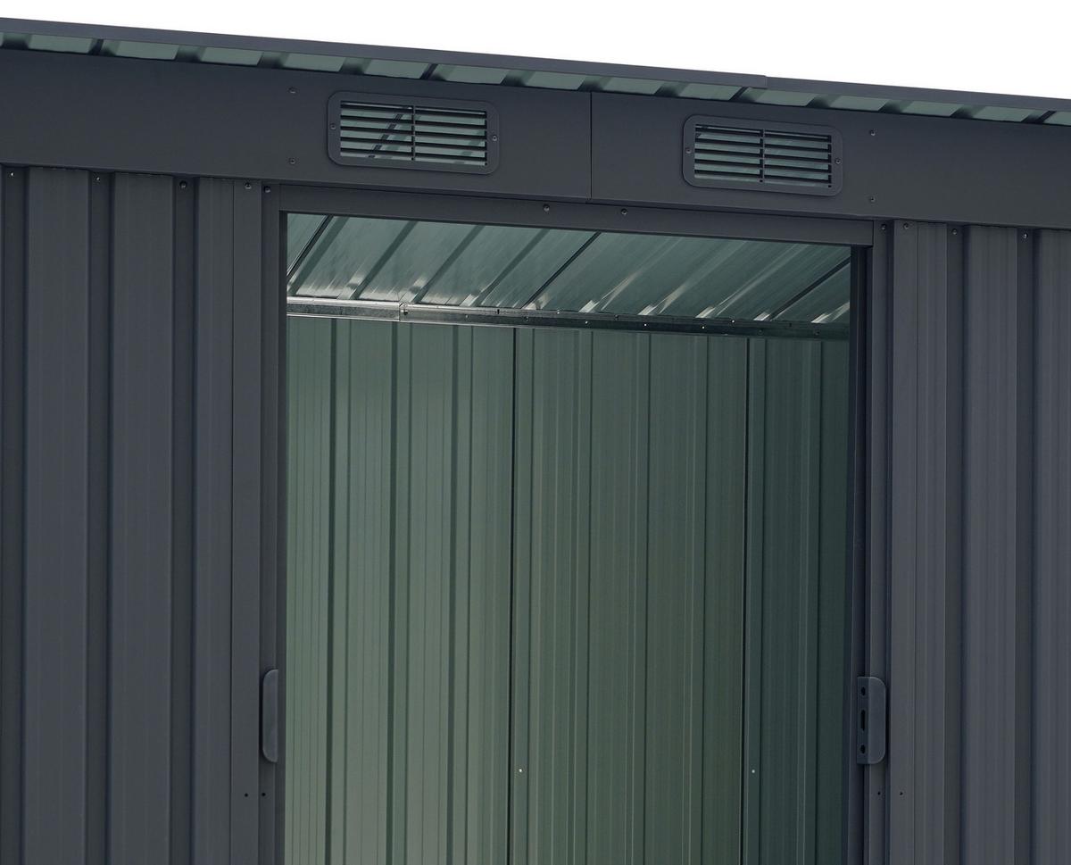 Gerätehaus ohne Boden 217x174x110 cm - Anthrazit, Basics, Metall (217/174/110cm)
