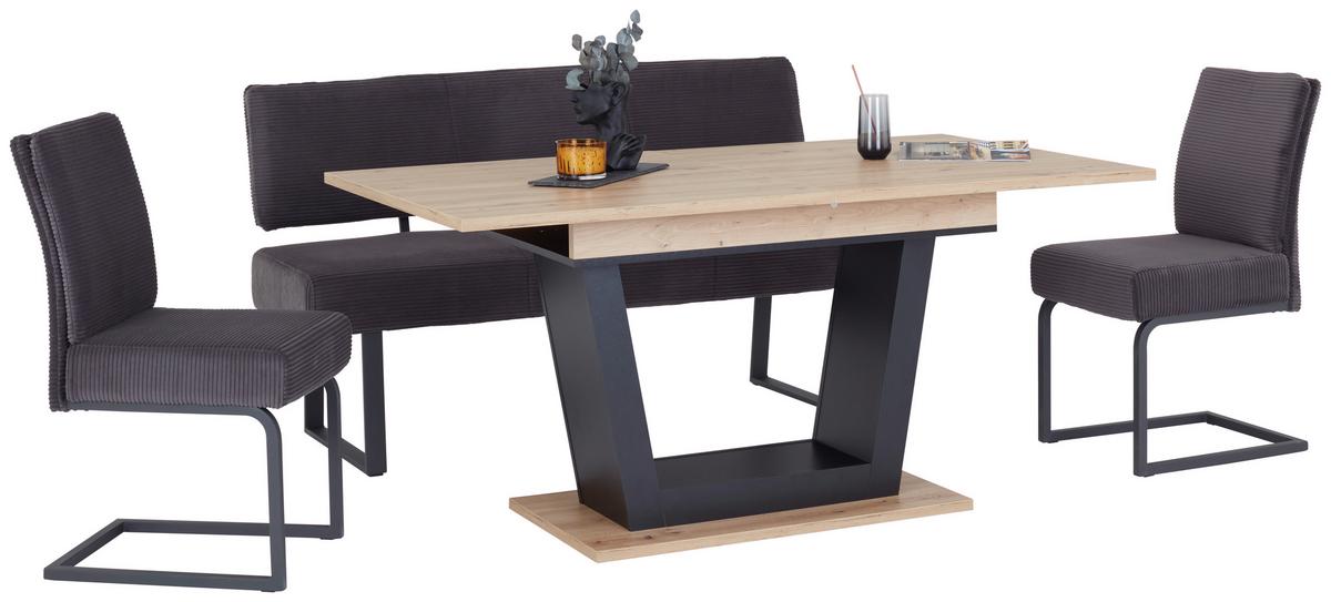Ausziehtisch Carlos, Dekor Artisan Eiche, B: 160-200 Cm - KONVENTIONELL, Holzwerkstoff (160/77,3/90cm)