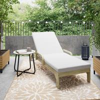 ZÁHRADNÉ LEŽADLO ELJA - farba akácie/sivá, Modern, drevo/textil (200/90/75cm) - Bessagi Garden