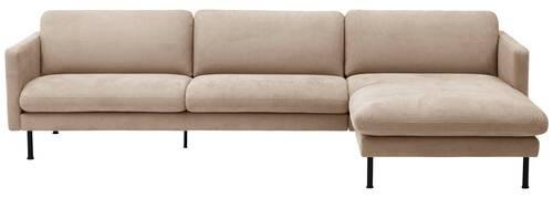 Ecksofa Nathan Rücken Echt, Beige
