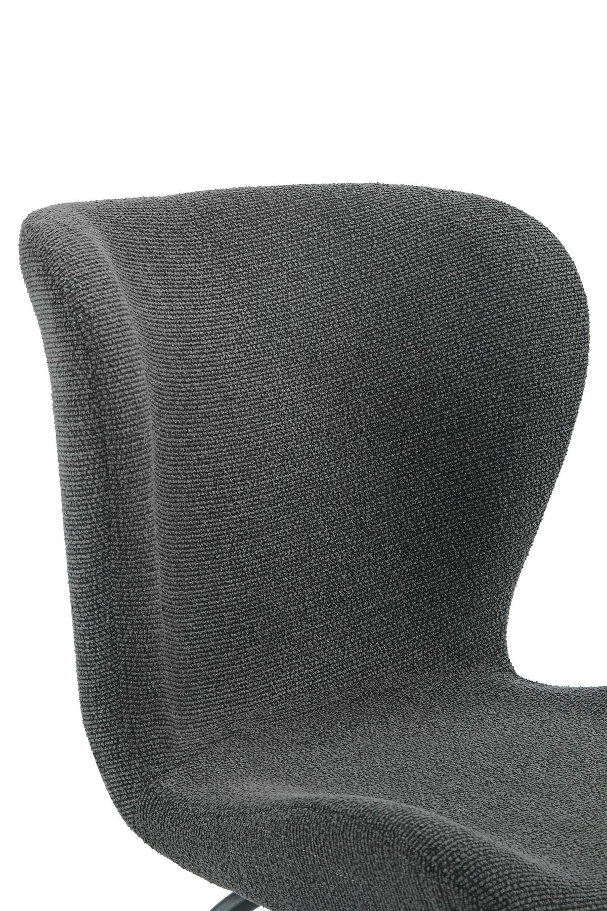 STUHL-SET LAGOS S 2ER-SET - Anthrazit/Grau, MODERN, Textil/Metall (50/83,5/60cm) - P & B