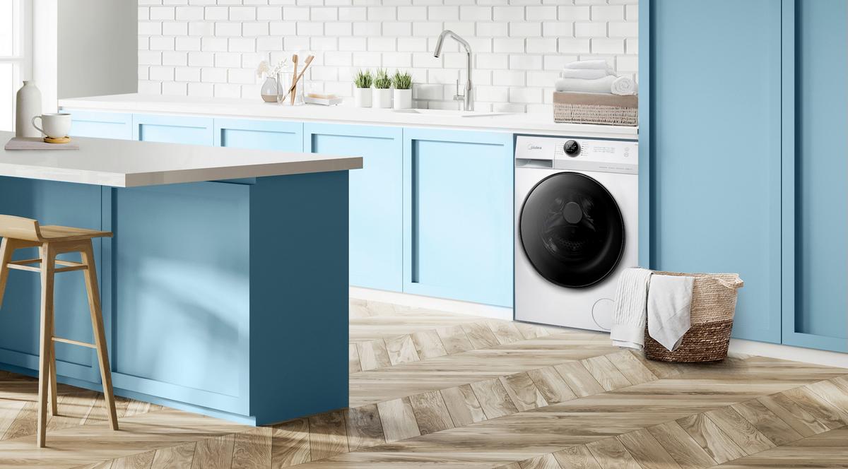 Waschmaschine Mf200W90wb-14a 9 Kg 1300 U/Min Turbo Wash - Weiß, Basics (59,5/85/53,5cm) - Midea