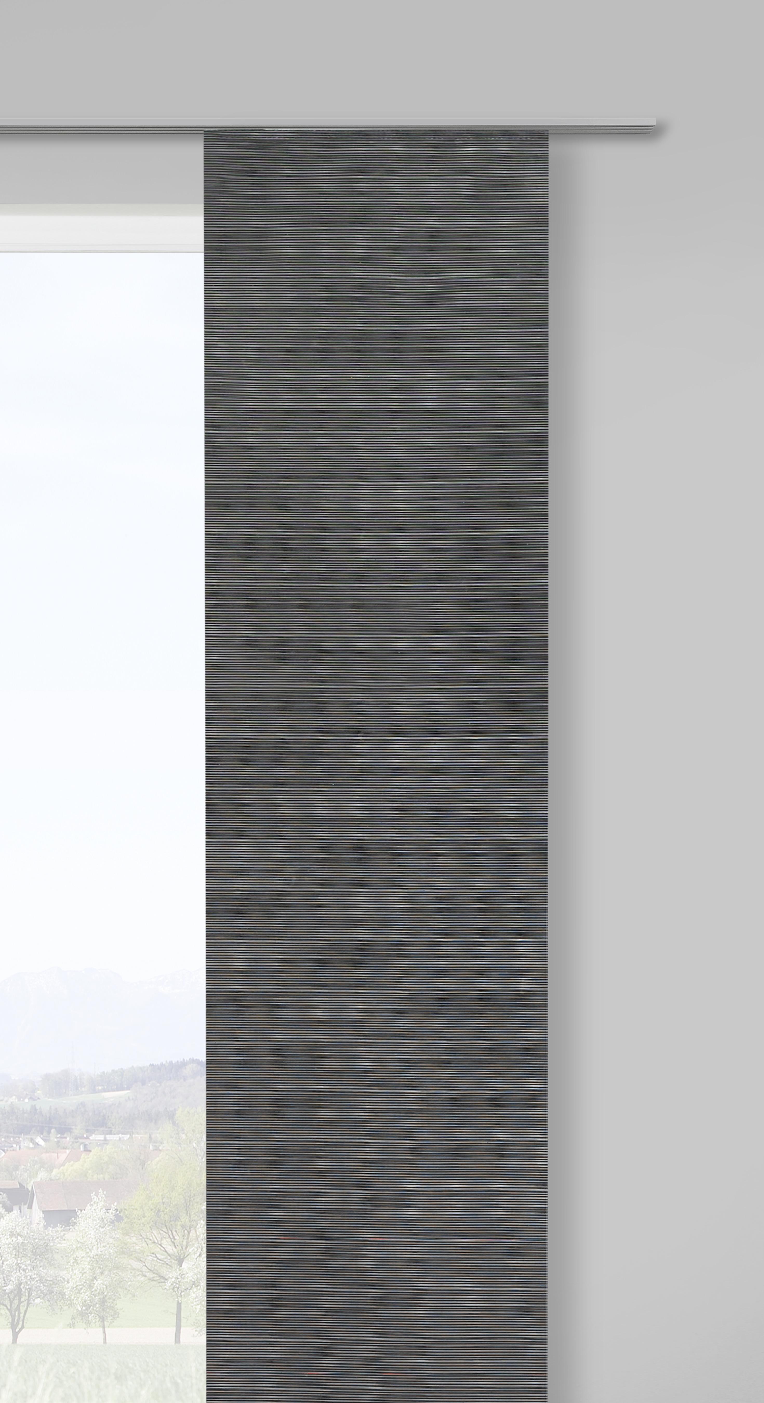 PANELOVÝ ZÁVES LOFT - čierna, Modern, textil (60/245cm) - Modern Living