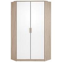 Eckschrank 95 Cm Cariba, Weiß/eiche Dekor - Eichefarben/Weiß, Design, Holzwerkstoff (95/198cm) - MID.YOU