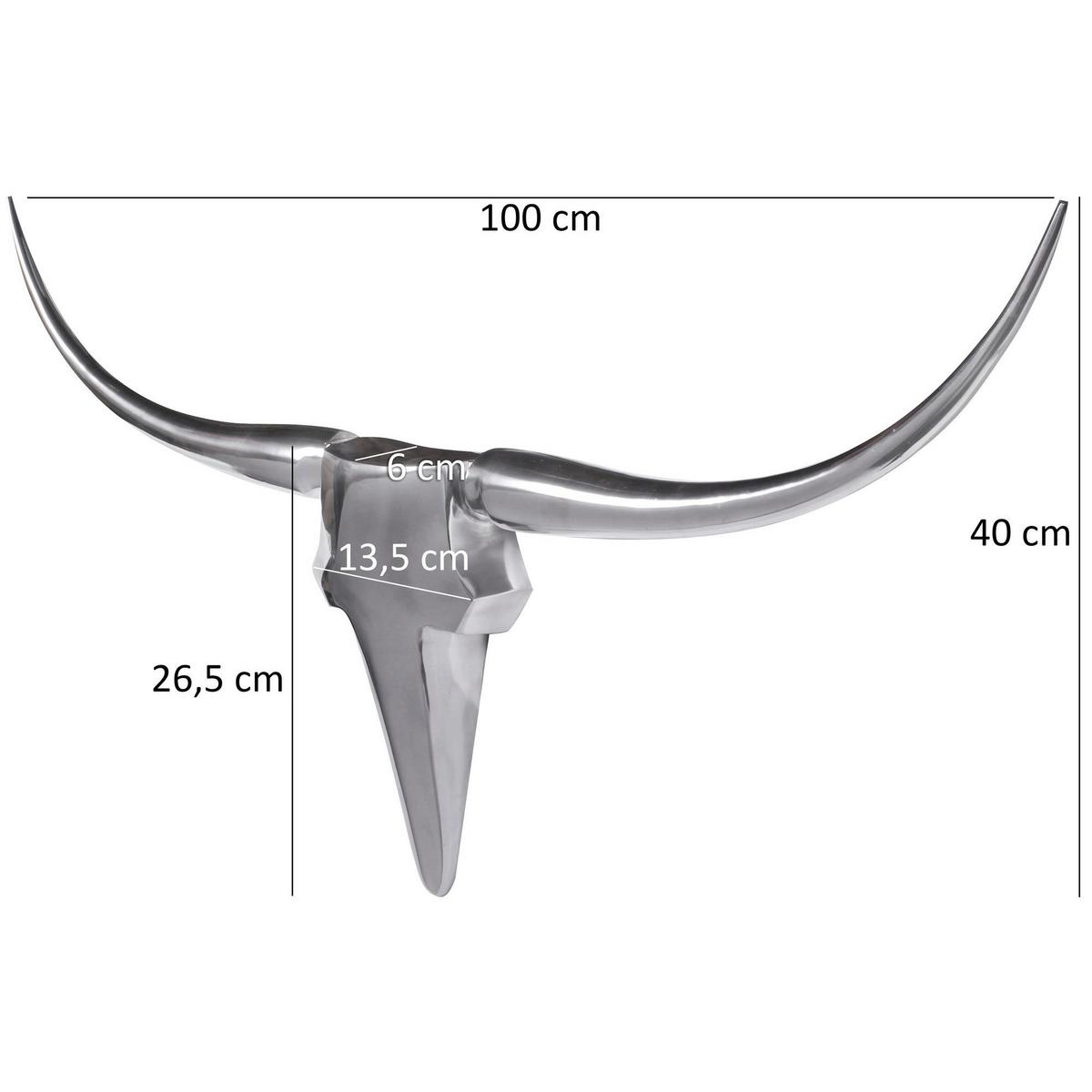Wanddeko Wohnling Silberfarben B: 100cm - Silberfarben, MODERN, Metall (100/40/6cm) - MID.YOU