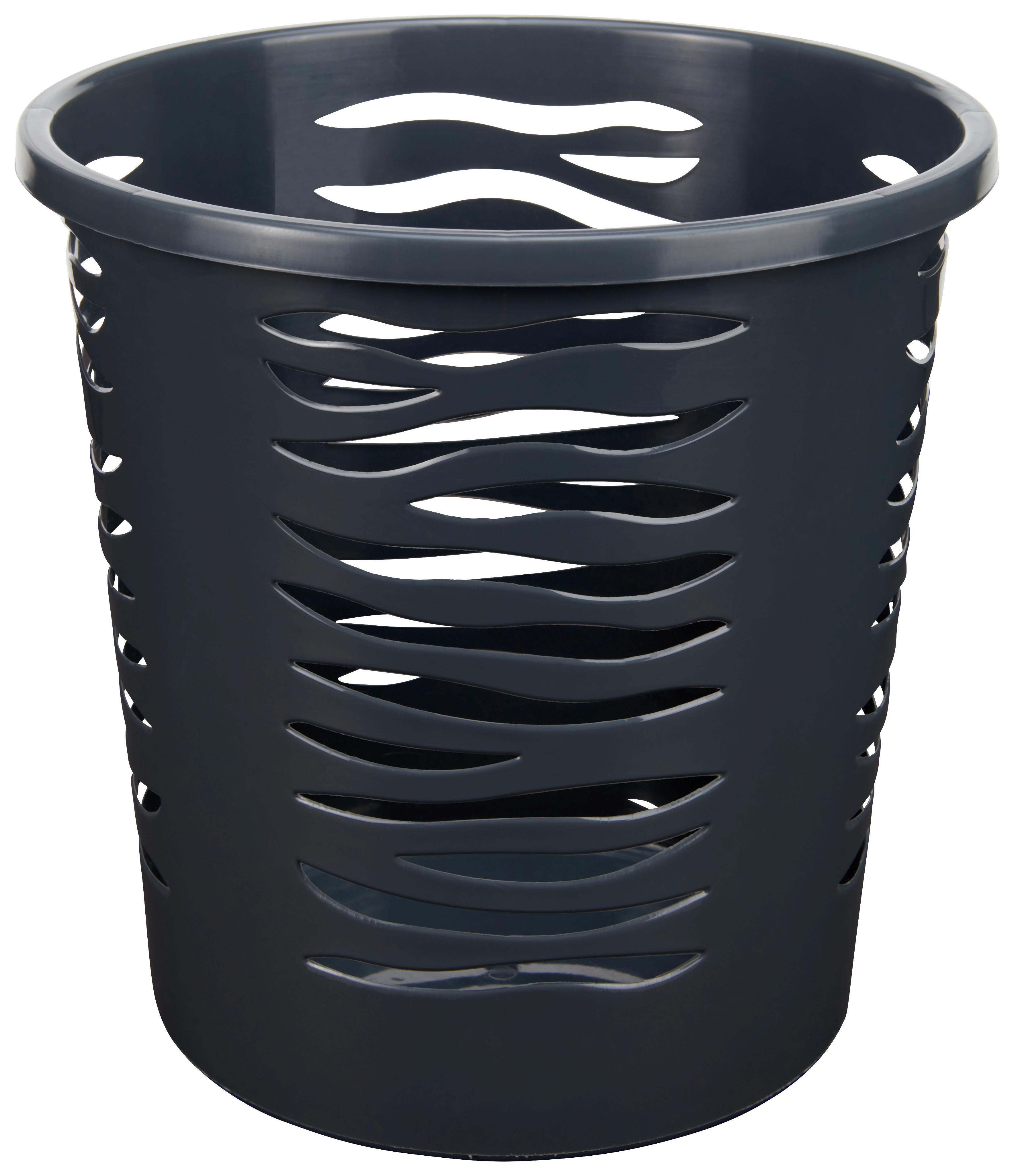PAPIERKORB ZEBRA - Anthrazit/Weiß, Basics, Kunststoff (26/26/26,5cm) - Ondega