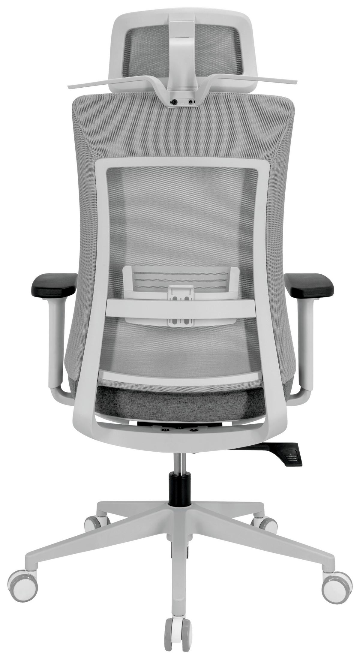 Drehstuhl Comfio Wmh mit Armstützen Grau - Grau, Basics, Kunststoff/Textil (66/120/60cm) - MID.YOU