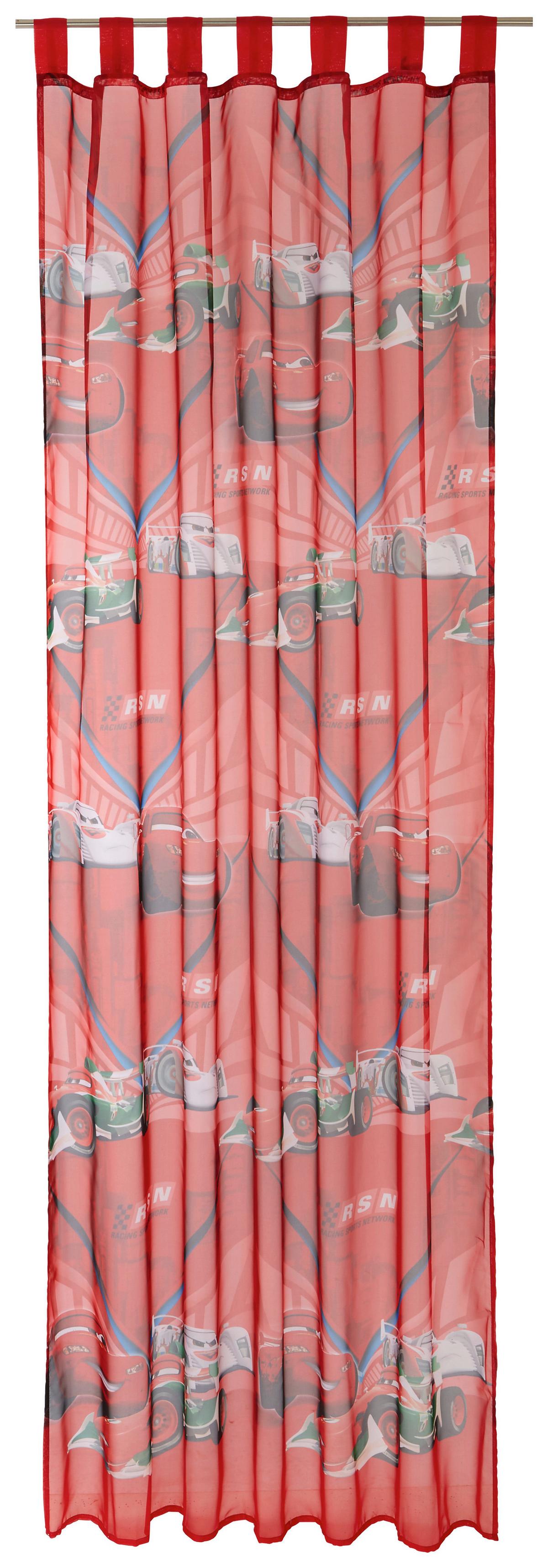 Vorhang 2er-pack Mit Schlaufen Cars 140x250 Cm Rot - Rot, LIFESTYLE, Textil (140/250cm) - Disney