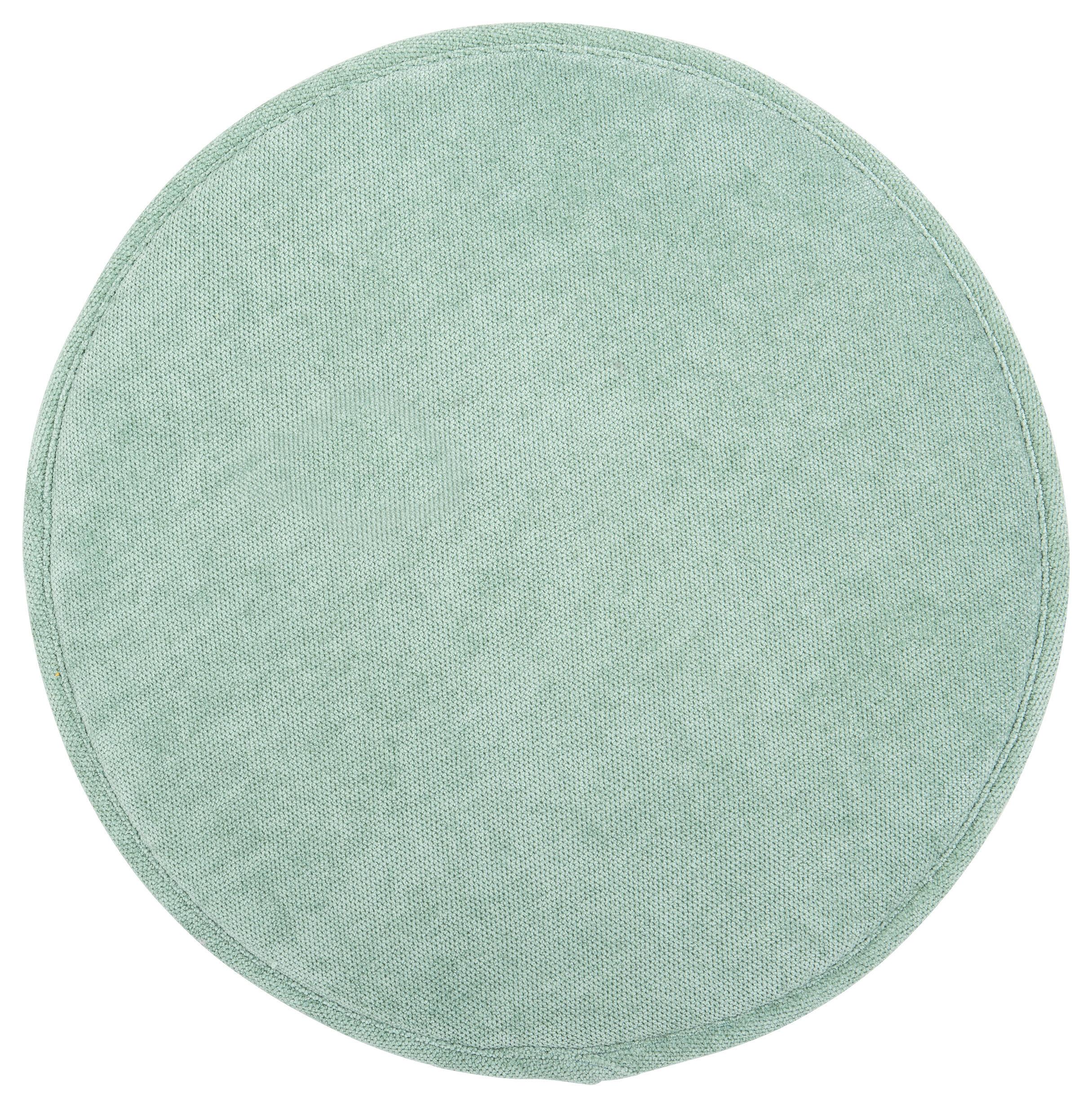 Sitzkissen Campino Mintgrün ⌀ 38 cm Polyester - Mintgrün, MODERN, Textil (38/2,5cm) - Luca Bessoni