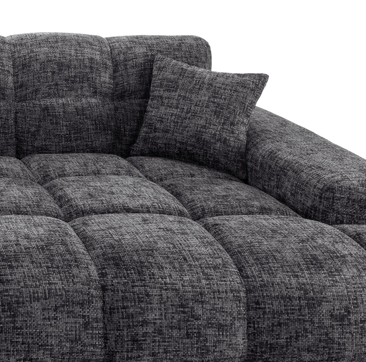 Ecksofa Bosco, Schwarz S: 301x152 cm - Schwarz, MODERN, Textil (301/152cm) - Livetastic