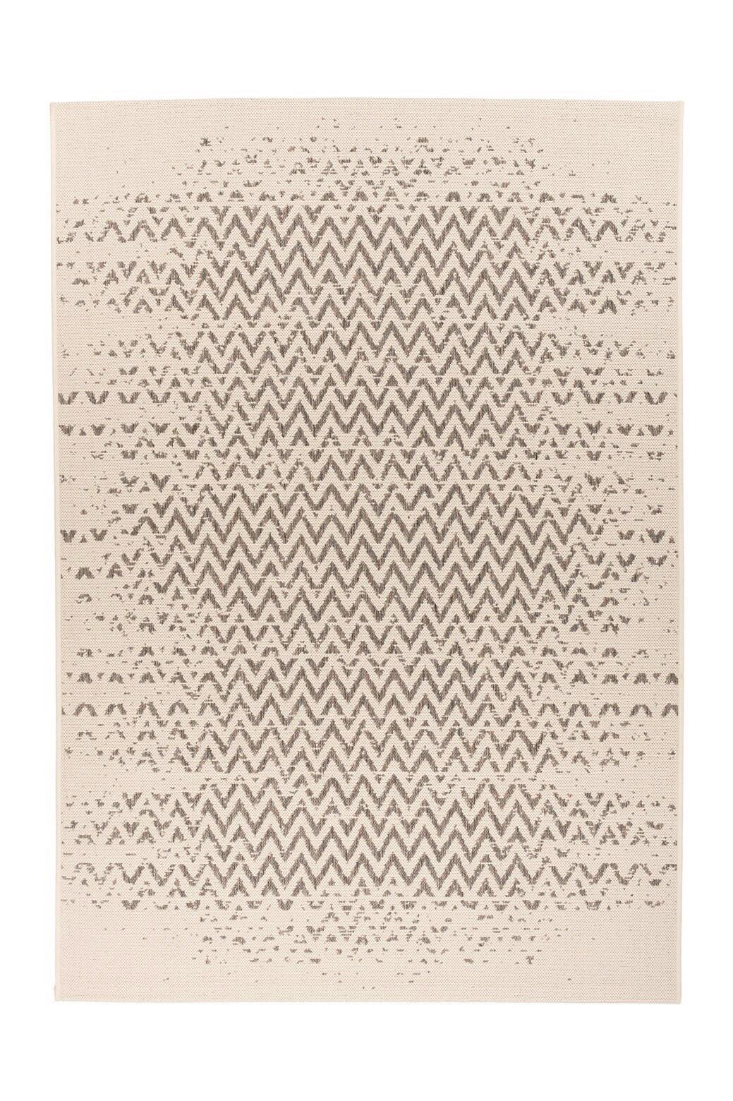 Flachwebteppich Splash 600 Braun/Creme, 120x170 cm - Creme/Braun, KONVENTIONELL, Textil (120/170cm) - Kayoom