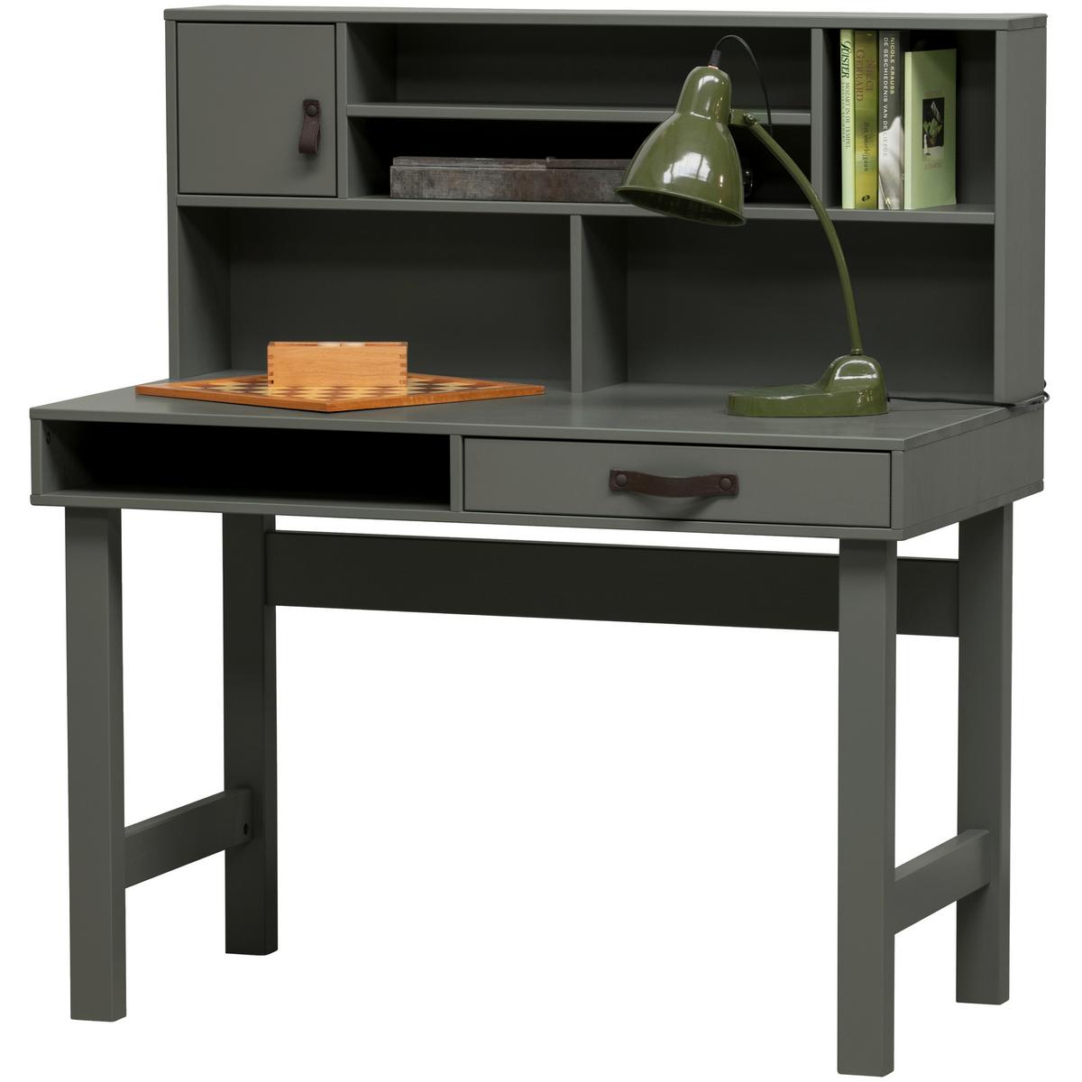 Schreibtisch Stage Grün B: 110 cm - Grün, MODERN, Holz (110/58/122cm) - Livetastic