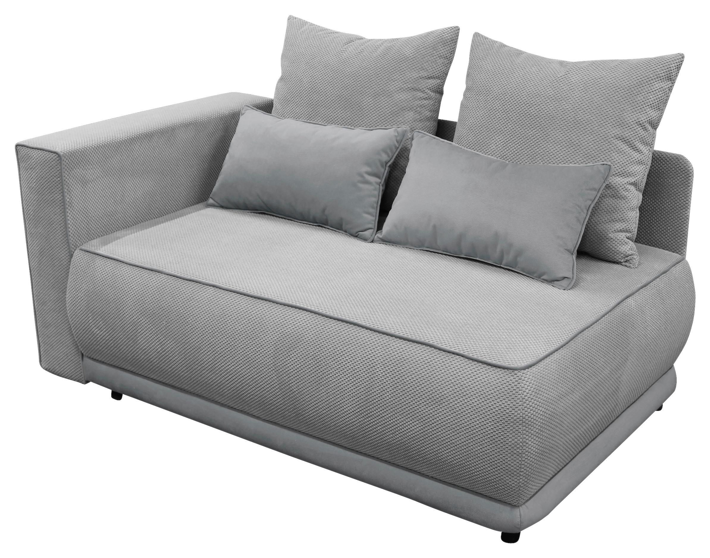 Récamiere Iga Li Grau B: 168 Cm - Schwarz/Grau, Design, Textil (168/73/99cm) - MID.YOU