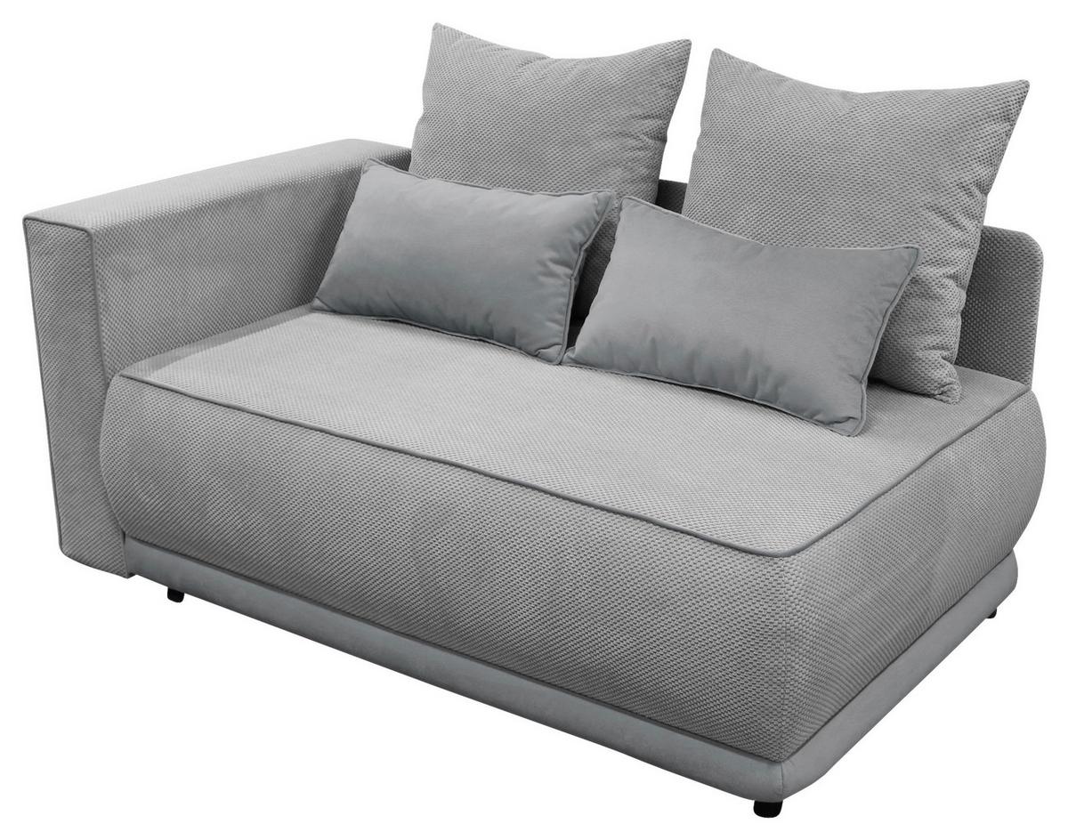Récamiere Iga Li Grau B: 168 Cm - Schwarz/Grau, Design, Textil (168/73/99cm) - MID.YOU