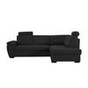 Rohová sedačka FALCO, pravá, černá žinylka,2x op.hlavy - černá, Konvenční, dřevo/kompozitní dřevo (251/183cm) - Ondega