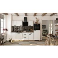 Küchenblock Julia Eiche Dekor/Weiß B: 280 cm - Eichefarben/Weiß, Basics, Holzwerkstoff (280cm) - FlexWell