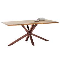 ESSTISCH Naturfarben/Braun L: 200cm - Braun/Naturfarben, MODERN, Holz/Metall (200/100/80cm) - MID.YOU