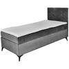 Boxspringbett Mit Topper 90x200 Cm Evan - Schwarz/Grau, Basics, Holz/Textil (90/200cm) - P & B