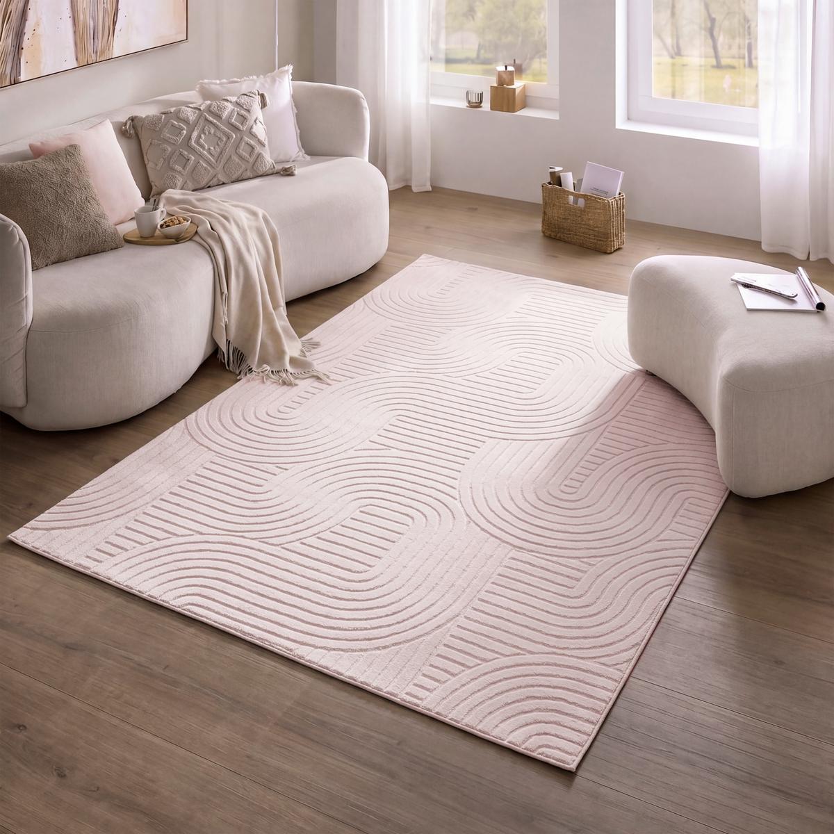 TKANÝ KOBEREC ZEN WEAVE - ružová, Konventionell, textil (160/220cm) - Mömax