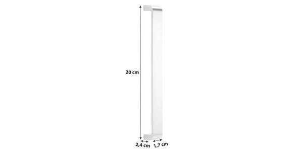 Schrankgriff Unit L:20cm Edelstahl Gebürstet - Edelstahlfarben, MODERN, Metall (20/2,4/1,7cm) - Ondega