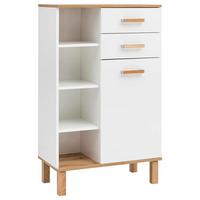 Midischrank Mit Laden Padua B: 67 Cm Weiß/eiche Dekor - Eichefarben/Weiß, MODERN, Holzwerkstoff (67,0/114,5/35,0cm) - MID.YOU
