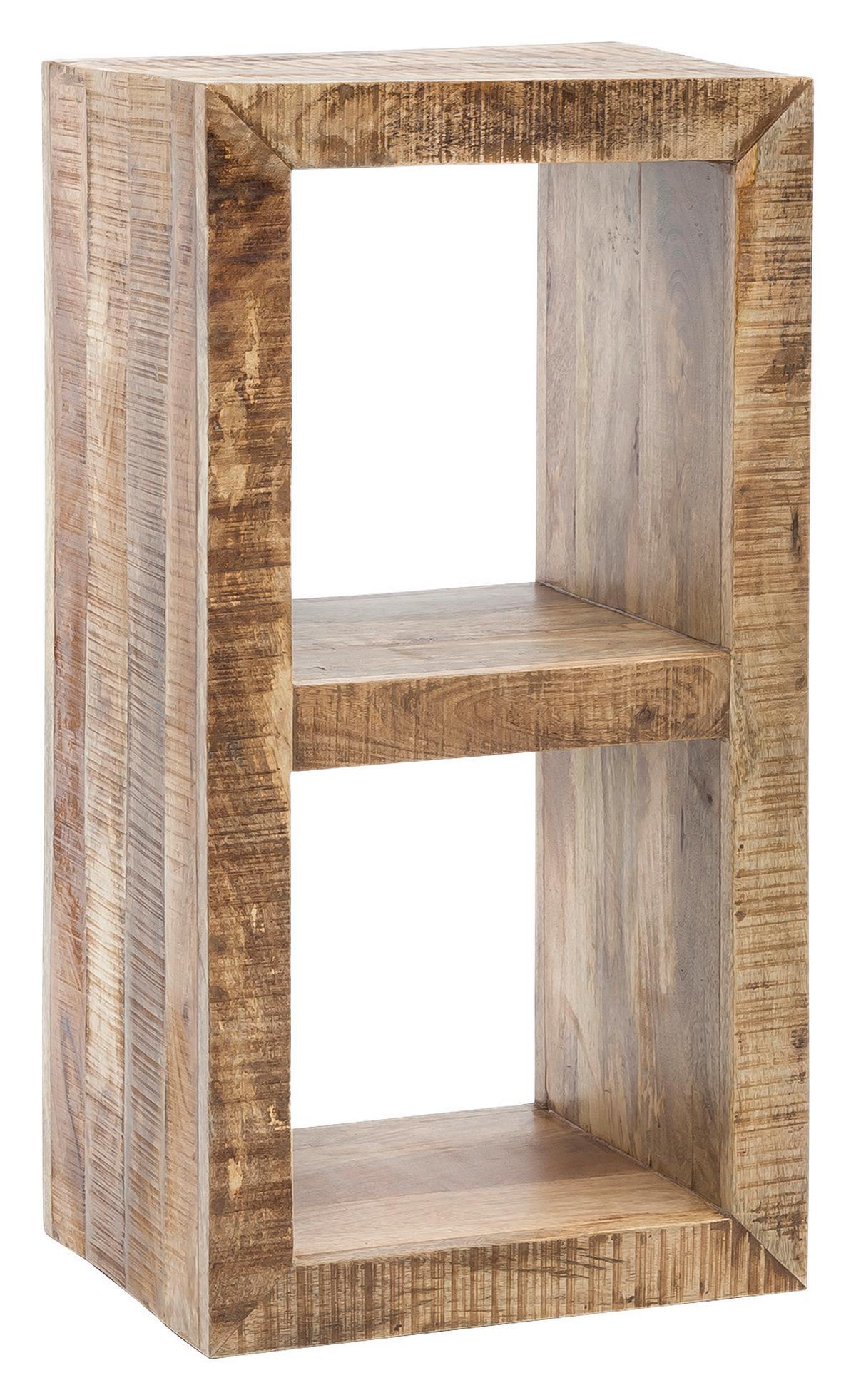 Regál Rustica masív - hnědá, Design, dřevo (45/90/35cm) - MID.YOU