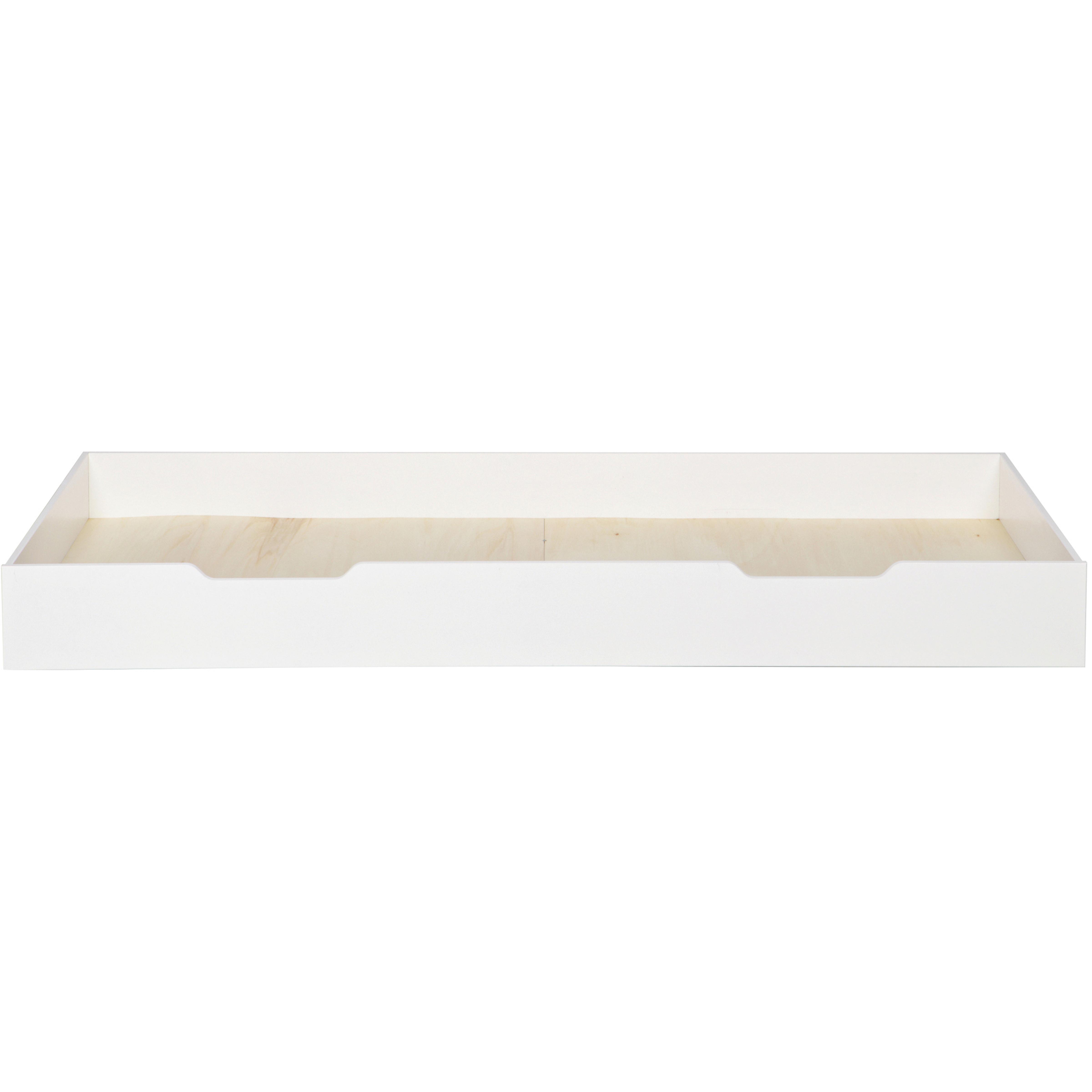 BETTSCHUBKASTEN Nikki Weiß B: 198cm - Weiß, Basics, Holz (198/20/94cm) - MID.YOU
