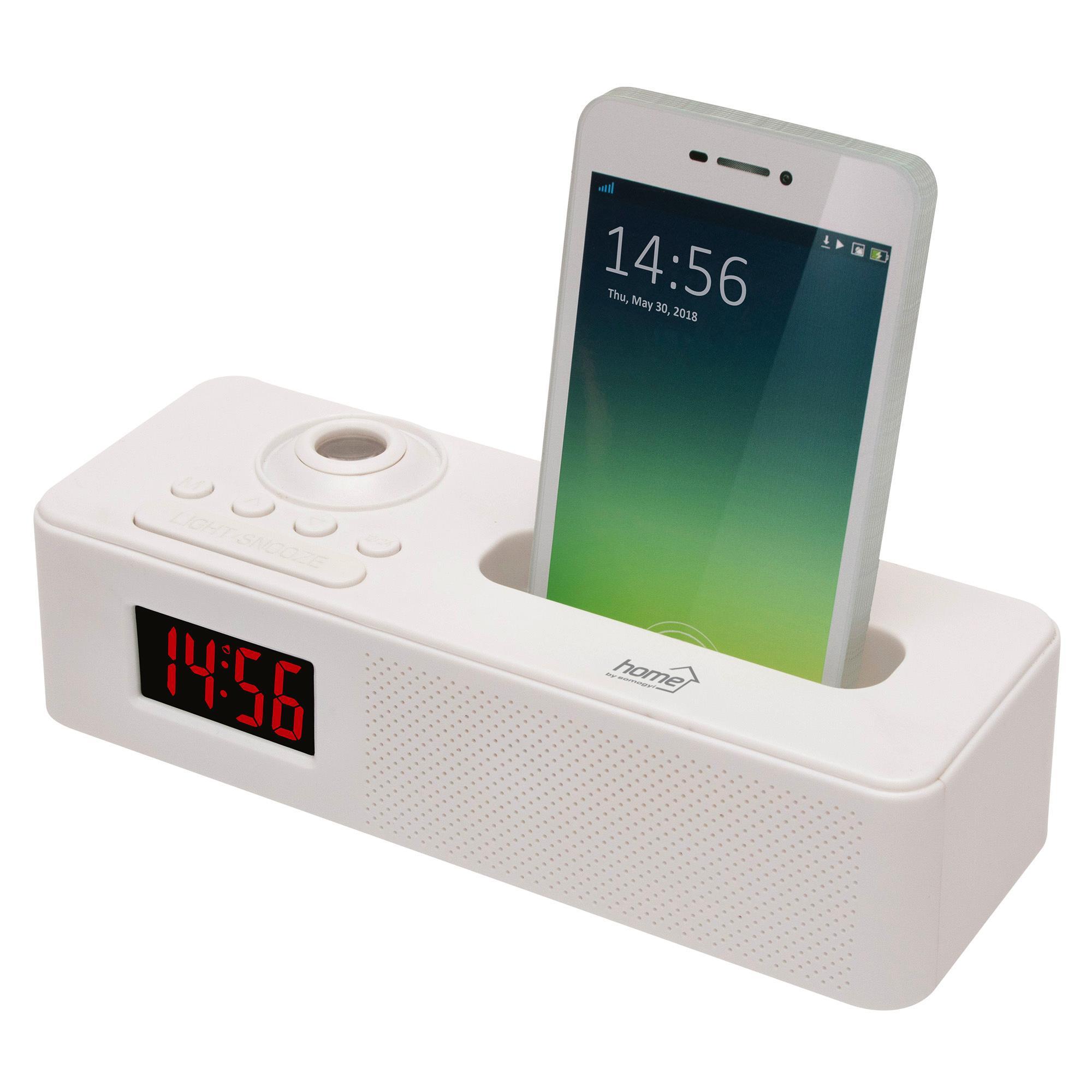 Ébresztőóra Home - Fehér, Műanyag (19/5,5/7cm)