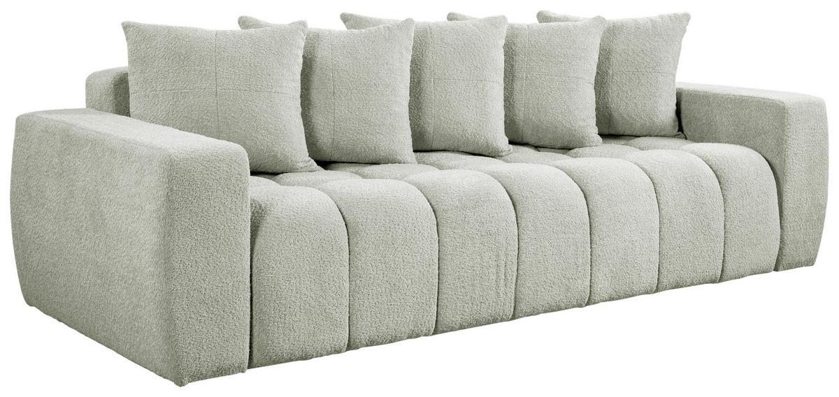 Schlafsofa Cloud Weiß B: 250 cm - Creme/Schwarz, Basics, Textil (250/86/140cm) - Livetastic