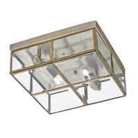 Deckenleuchte Pisa B: 25 cm, Messingfarben, dimmbar - Messingfarben, Basics, Glas/Metall (25/25/10cm)