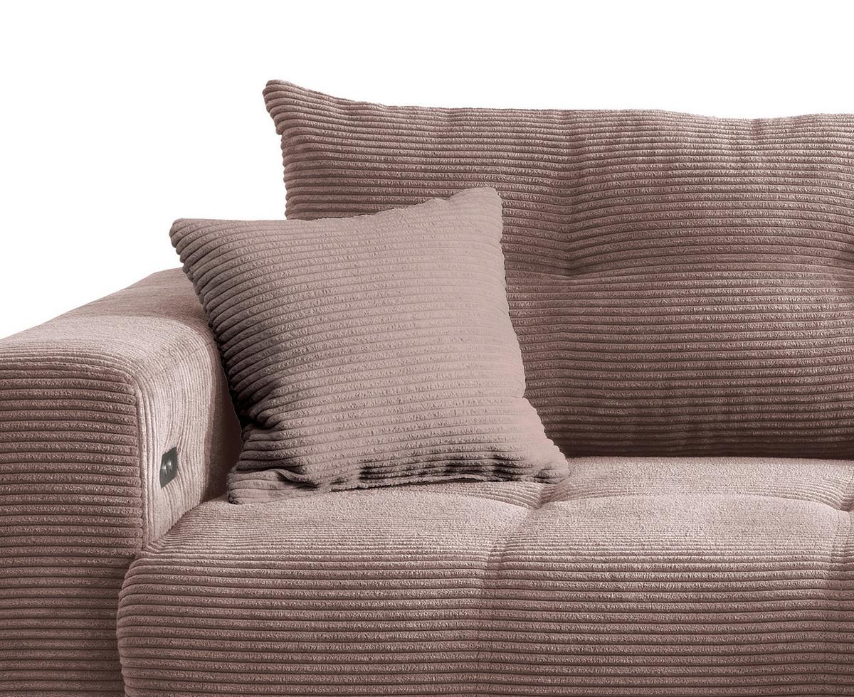 Ecksofa Restato Rosa S: 246/177 cm - Schwarz/Rosa, MODERN, Holz/Textil (246/177cm) - MID.YOU