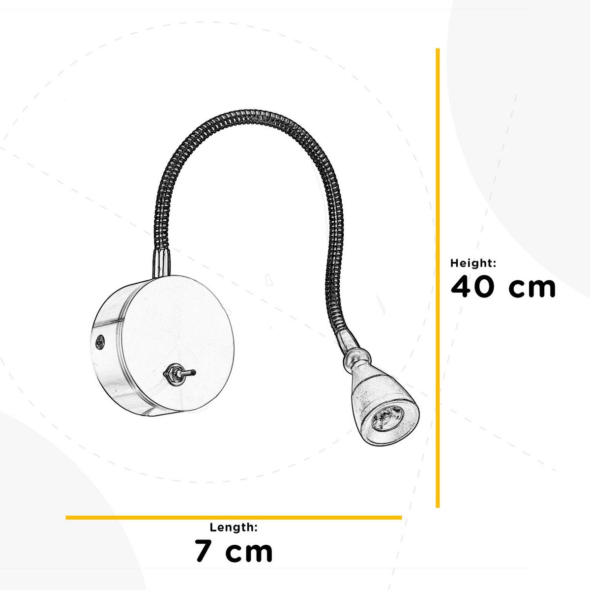 LED-Wandleuchte 4826/Apb - Weiß, Basics, Metall (7/7/40cm)