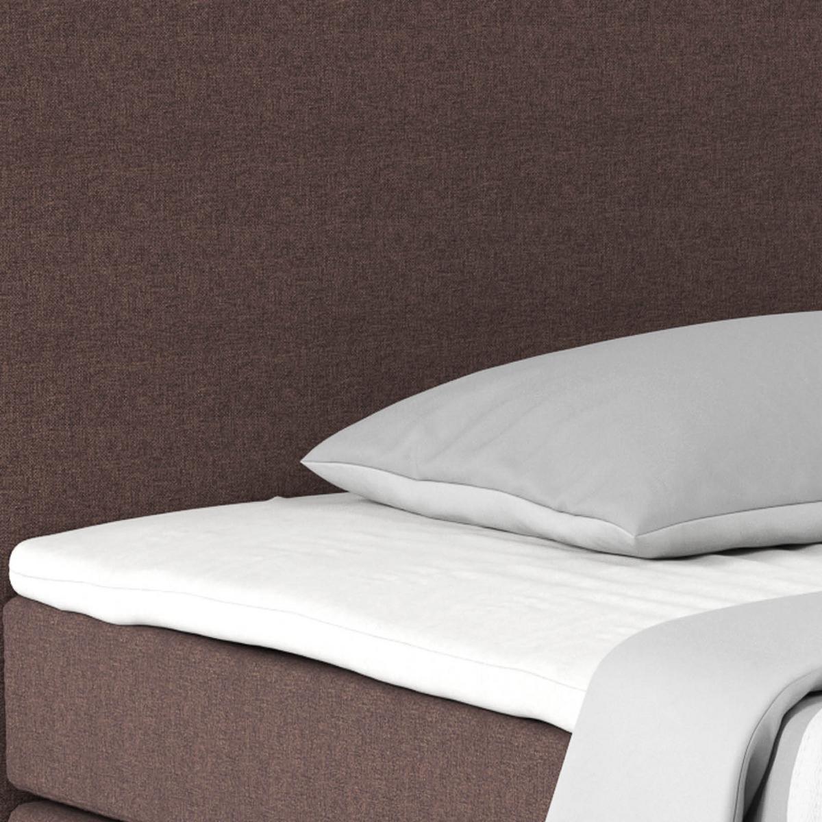 Posteľ Boxspring NERO PL: 140/200 cm, hnedá - hnedá/chrómová, Konventionell, kov/textil (140/200cm)