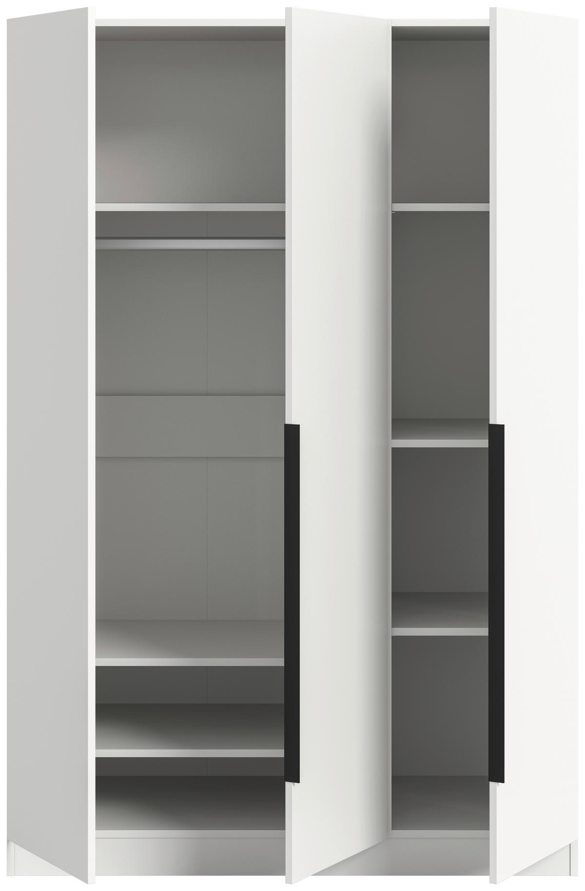 Drehtürenschrank Kopenhagen, Weiß B: 120 Cm - Weiß, MODERN, Holzwerkstoff (120/181/52cm) - MID.YOU