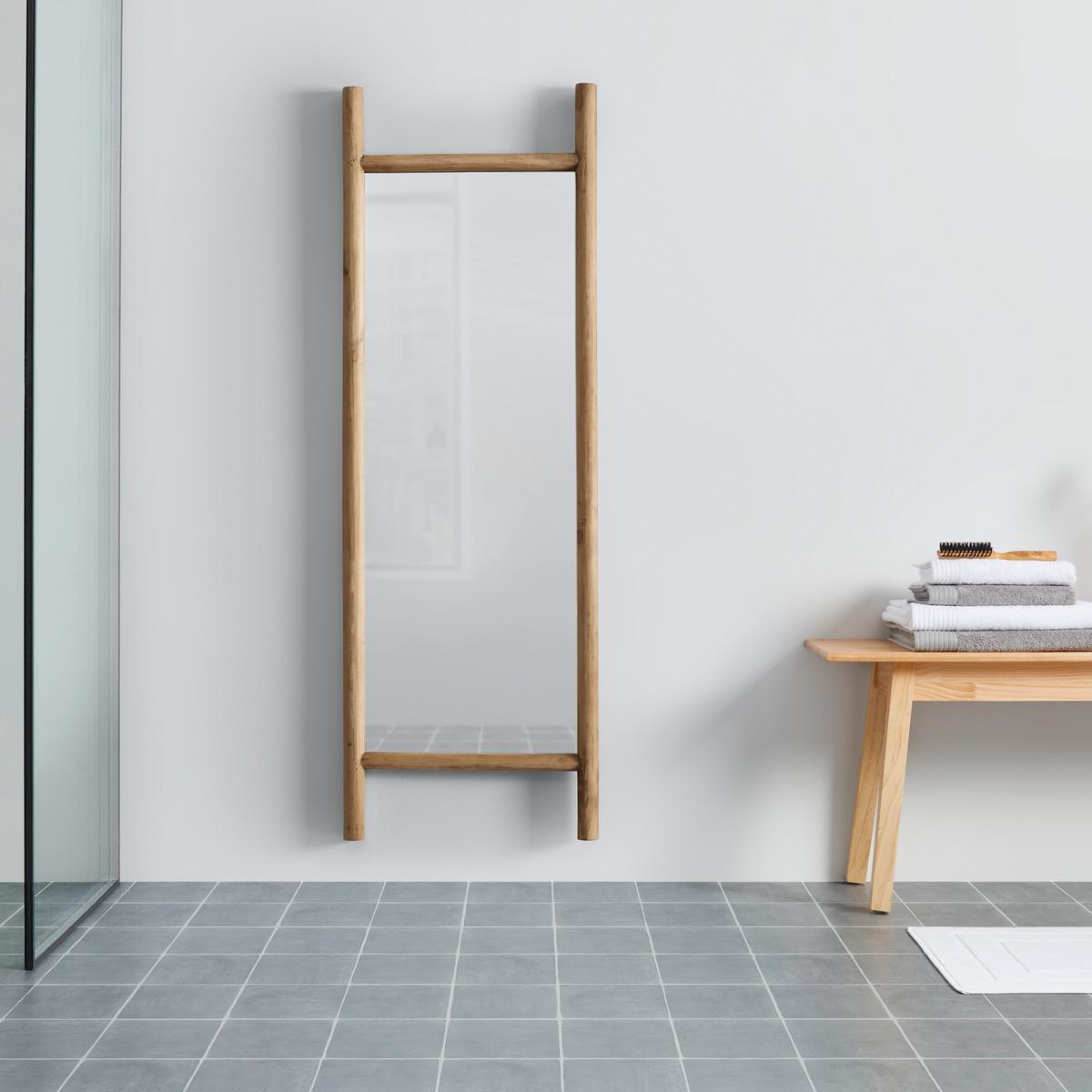 Zrcadlo masiv JASMIN - přírodní barvy, Moderní, dřevo/sklo (57/170/5cm) - Livetastic