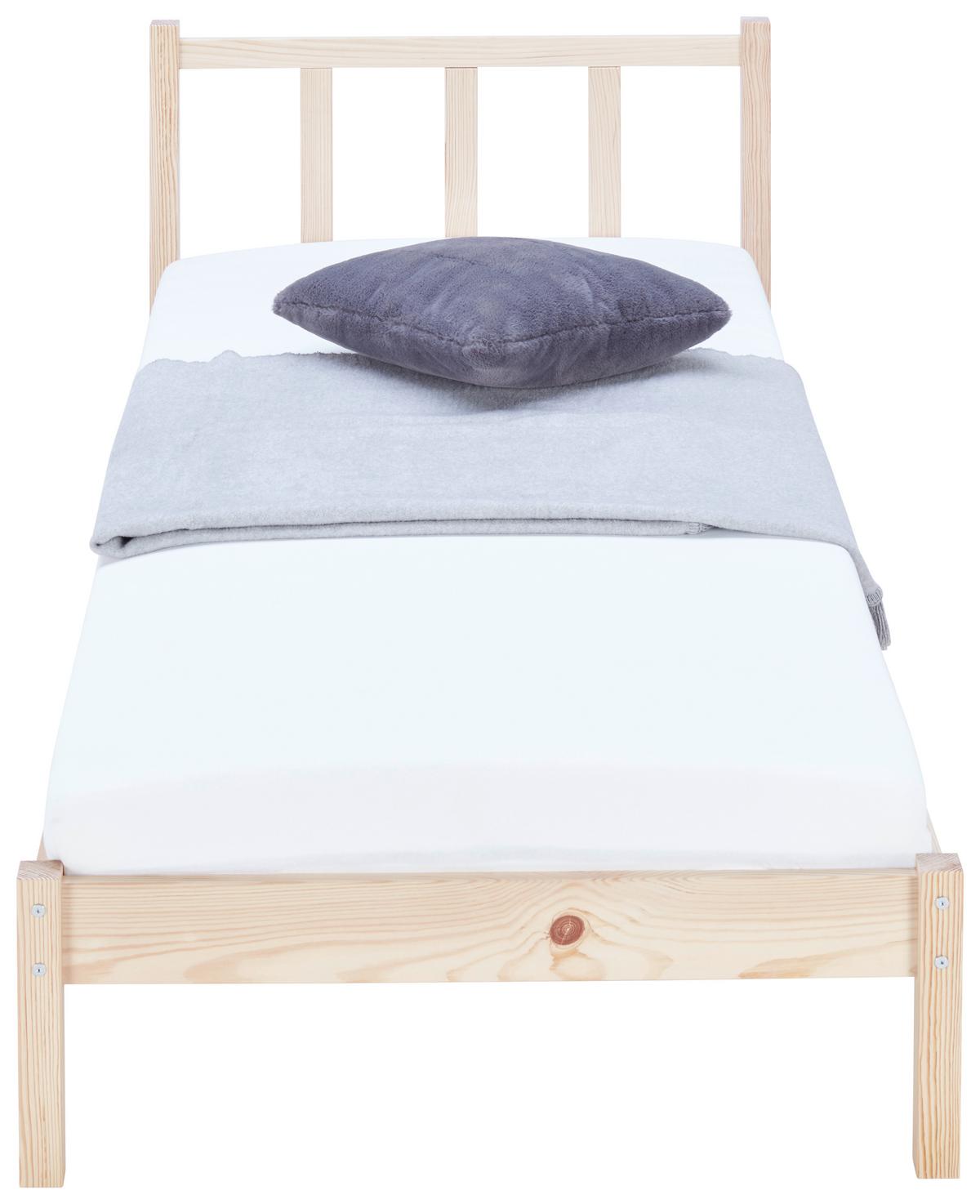 Massivholzbett Maren *ph* Ohne Lattenrost,90x200cm Natur - Naturfarben, Basics, Holz (90/200cm)