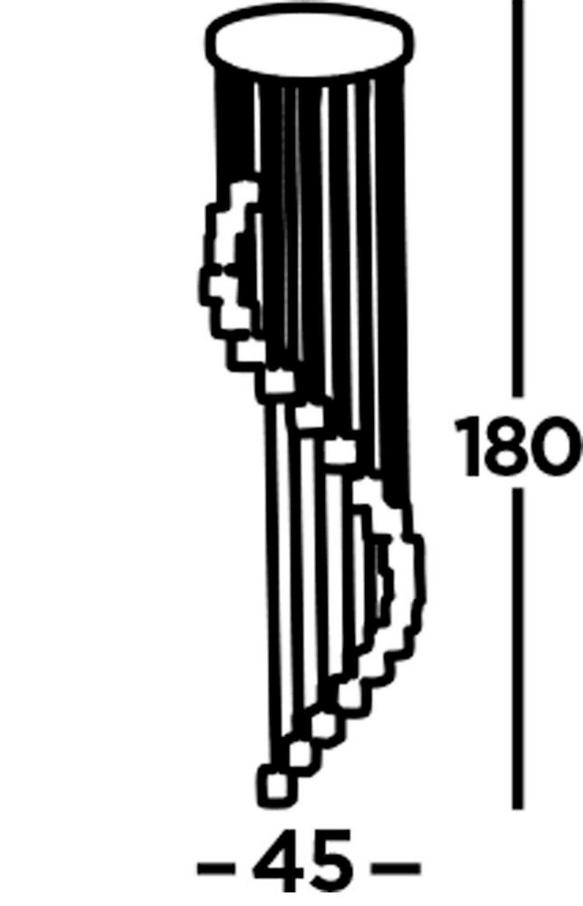 Led Függőlámpa Ice Cube Led 6720-20-Led - krómszínű, Design, üveg/fém (45/45/180cm)