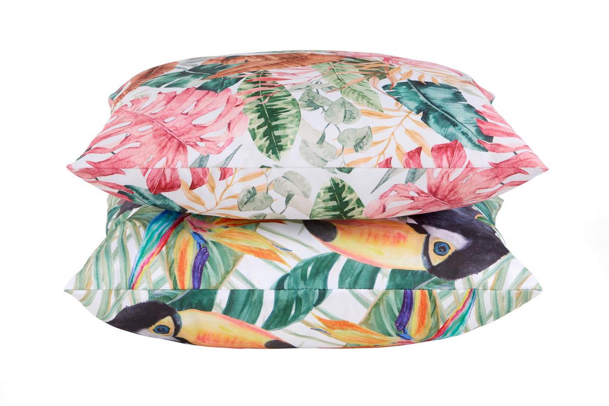 Outdoor-Kissen Jungle - Multicolor, MODERN, Textil (45/45cm) - Luca Bessoni