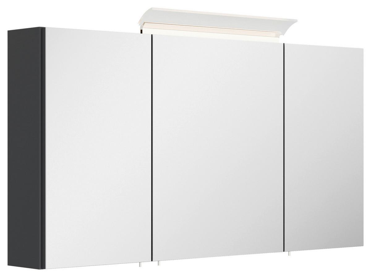 BADEZIMMER Limes, Graphitfarben B: 120 cm - Graphitfarben/Weiß, Basics, Holzwerkstoff/Stein (120cm) - MID.YOU