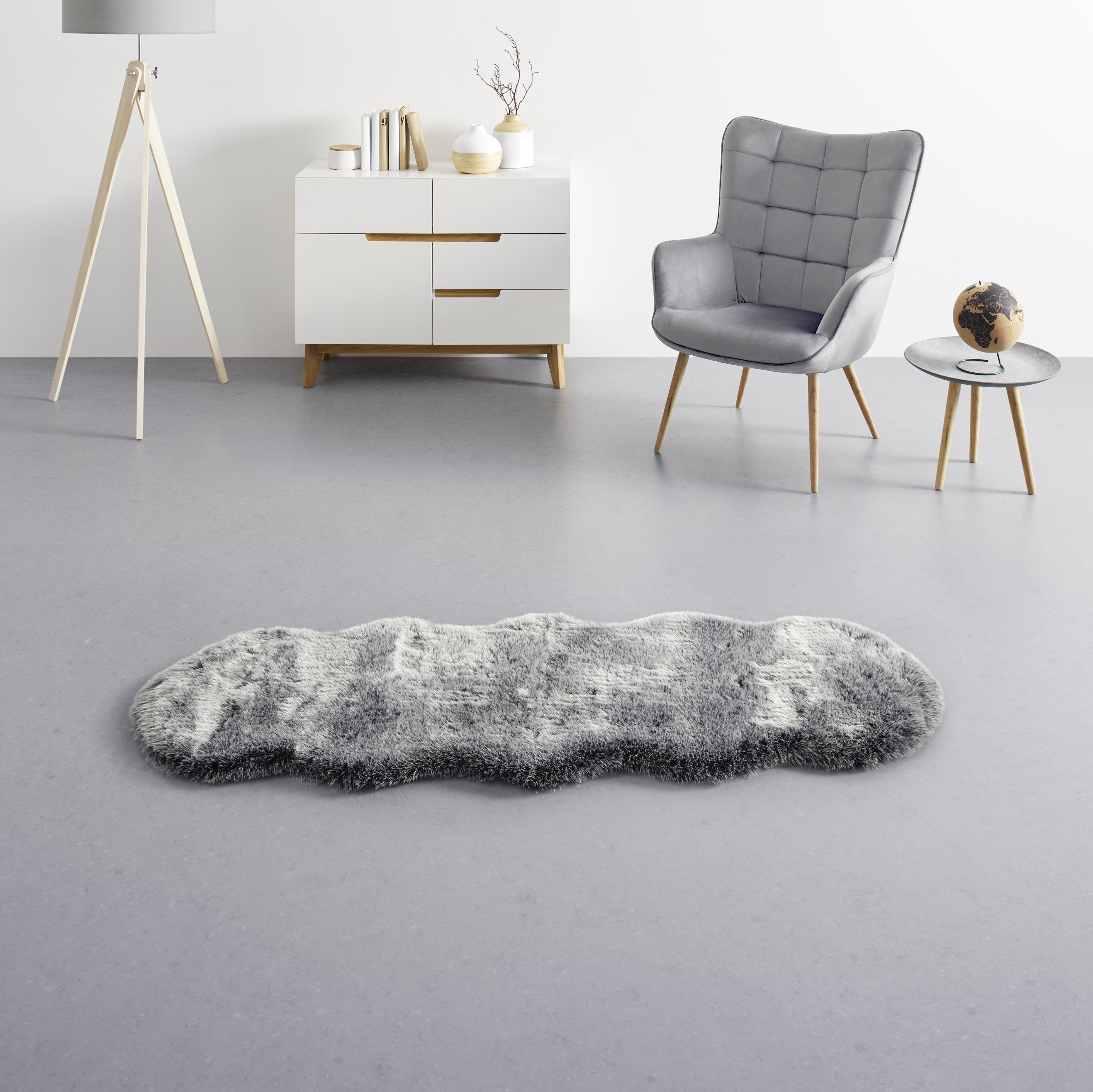Umelá Kožušina Chrisi 2, 55/160cm, Sivá - sivá, textil/kožušina (55/160cm) - Modern Living