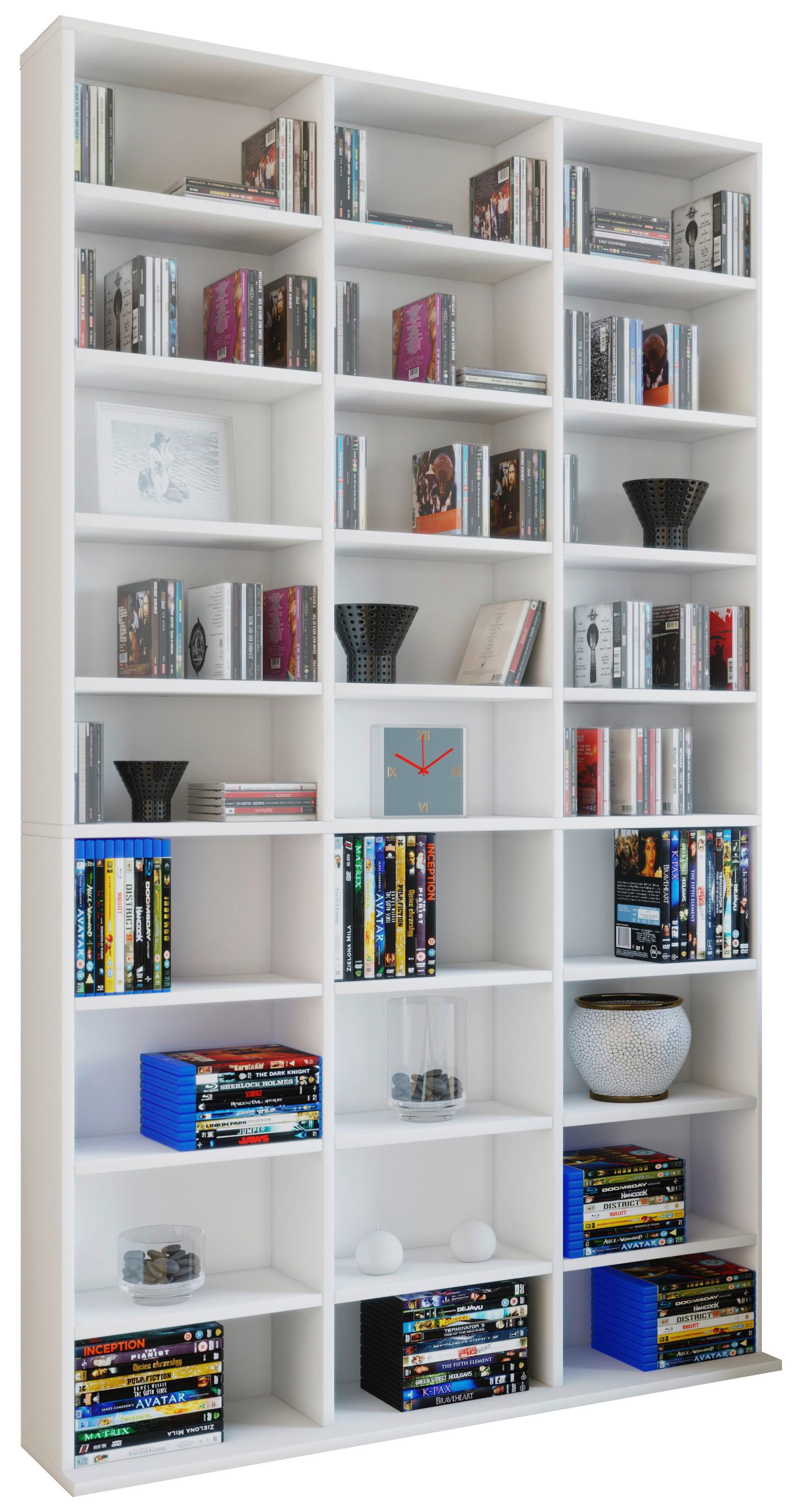 Standregal Dekor Megosa Maxi 102 cm Weiß - Weiß, KONVENTIONELL, Holzwerkstoff (102/183/18 (23)cm) - MID.YOU