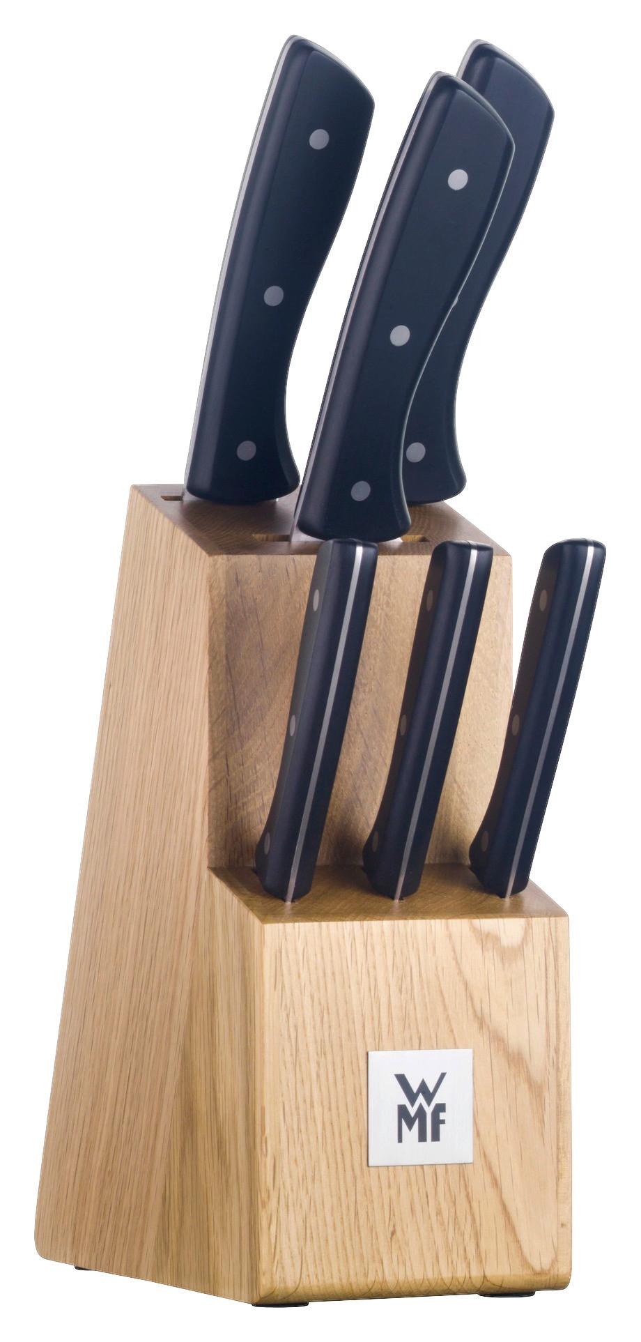 Messerblock Select aus Holz 7-teilig - Schwarz/Braun, Basics, Holz/Kunststoff (10/38/20cm) - WMF