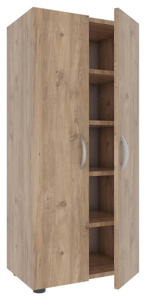 Schuhschrank Ulas Honigeiche Dekor B: 49 Cm - Honigeiche/Grau, MODERN, Holzwerkstoff (49/108/30cm) - MID.YOU
