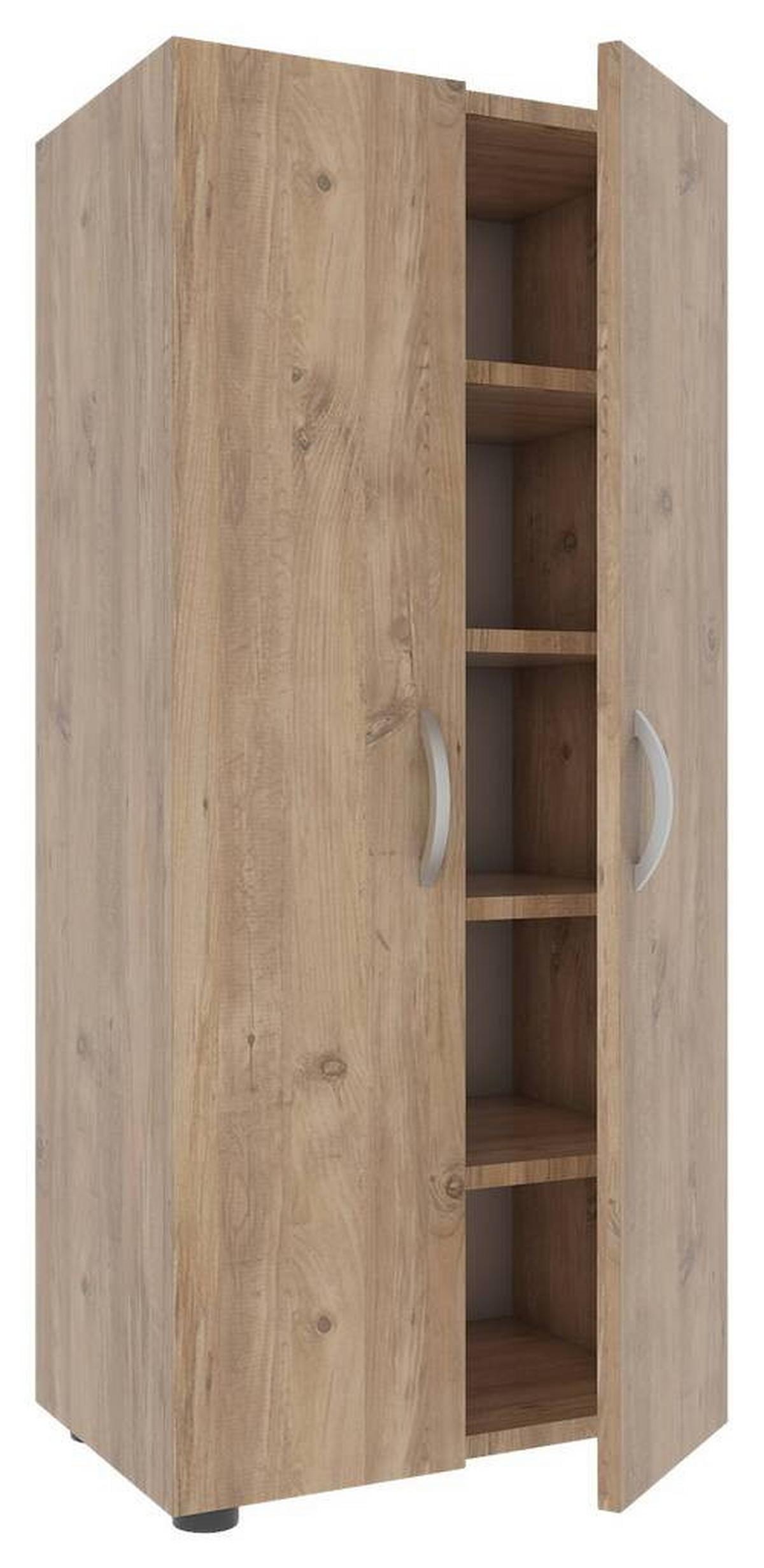 Schuhschrank Ulas Honigeiche Dekor B: 49 cm - Honigeiche/Grau, MODERN, Holzwerkstoff (49/108/30cm) - MID.YOU