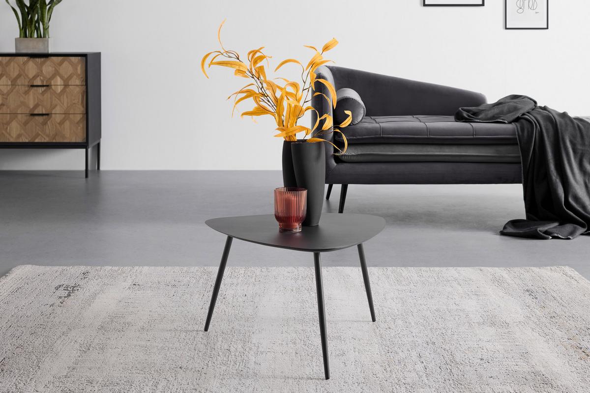 KONFERENČNÍ STOLEK FINE ČERNÁ - černá/tmavě šedá, Moderní, kov (56/35,5/57,5cm) - Mömax