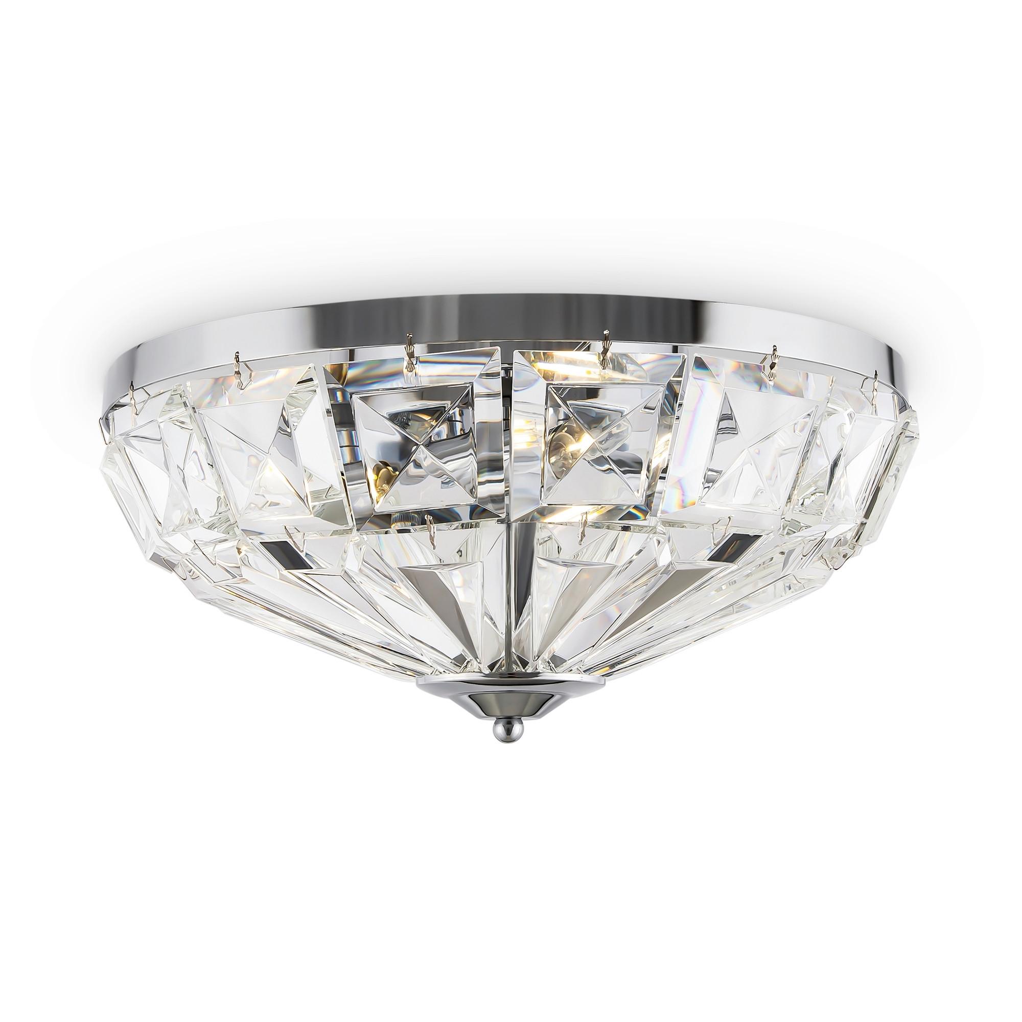 Deckenleuchte Facet - Chromfarben, Trend, Glas/Metall (39.6/19,2/39.6cm) - MAYTONI