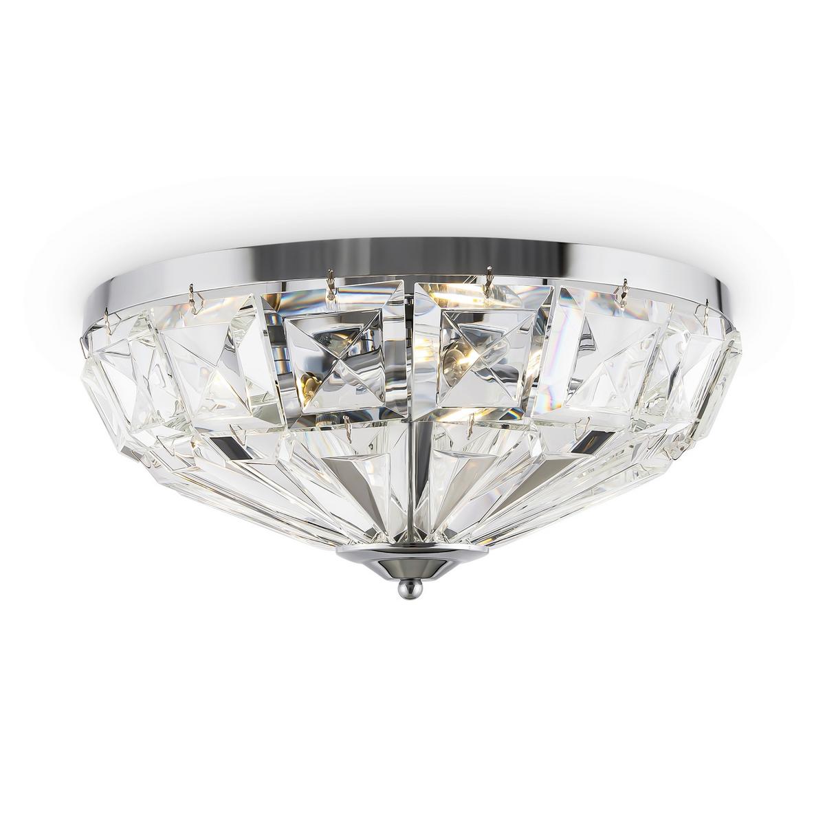 Deckenleuchte Facet - Chromfarben, Trend, Glas/Metall (39.6/19,2/39.6cm) - MAYTONI